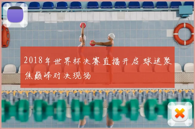 2018年世界杯决赛直播开启 球迷聚焦巅峰对决现场